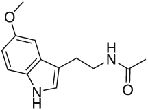 Chemical formula of melatonin